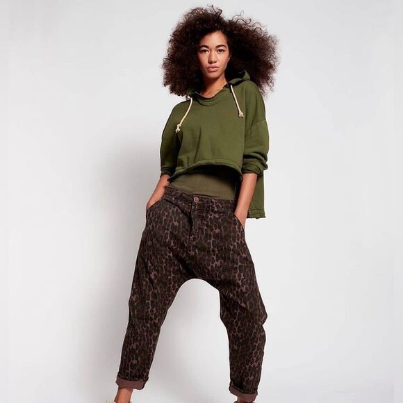 One Teaspoon Sinners Women’s 27 Leopard Print Barrel Harem Pants 100% Cotton - Picture 15 of 15